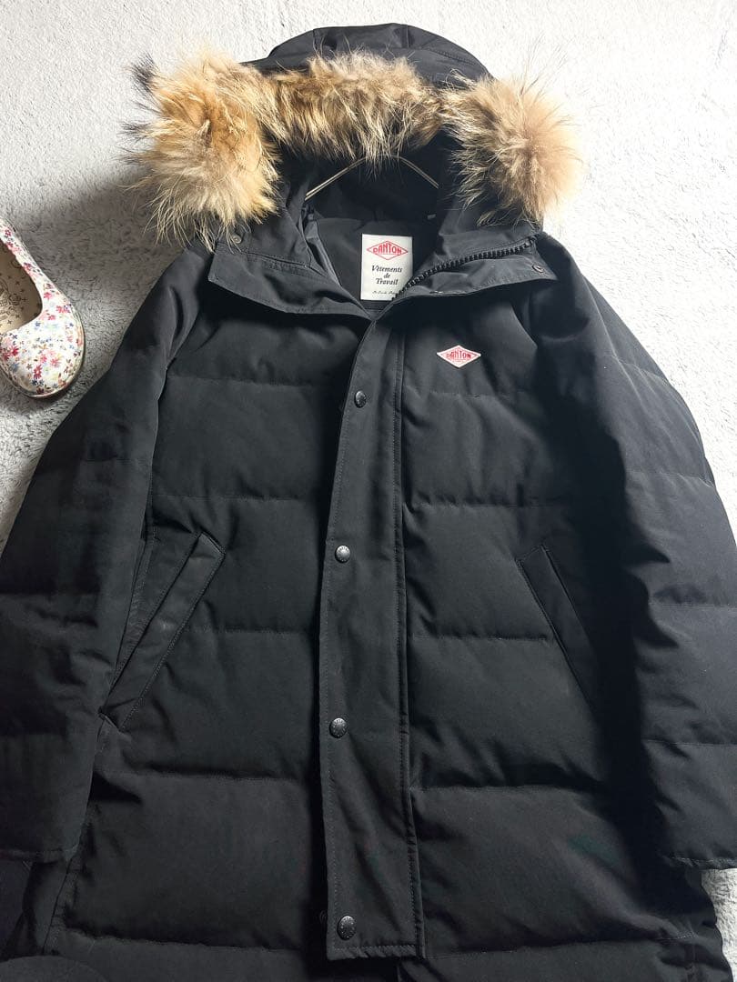 【DANTON】ダントン ファー付2wayタッサーロングダウンコート