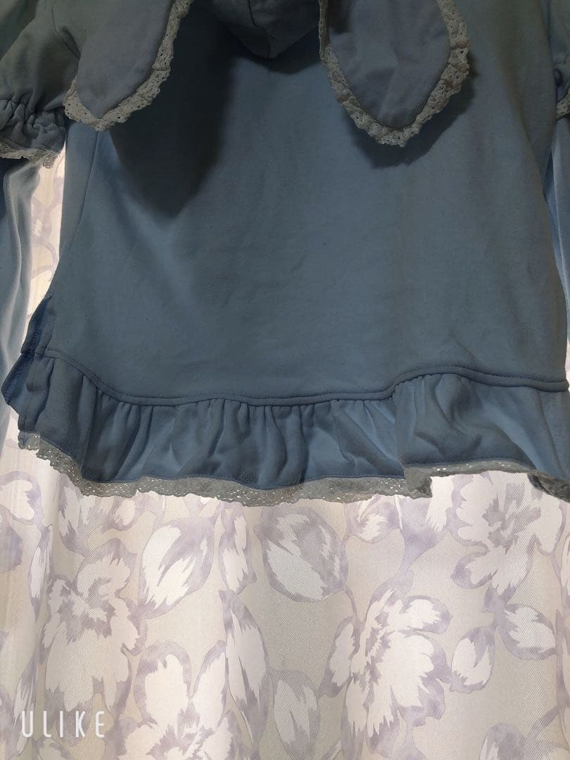 ベイビーザスターズシャインブライト　うさ耳カットソー水色