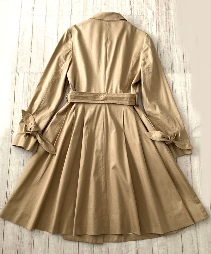 良品★ TOCCA トッカ トレンチコート ミディロング　リボンベルト　Aライン