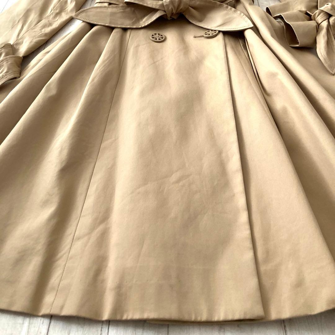 良品★ TOCCA トッカ トレンチコート ミディロング　リボンベルト　Aライン