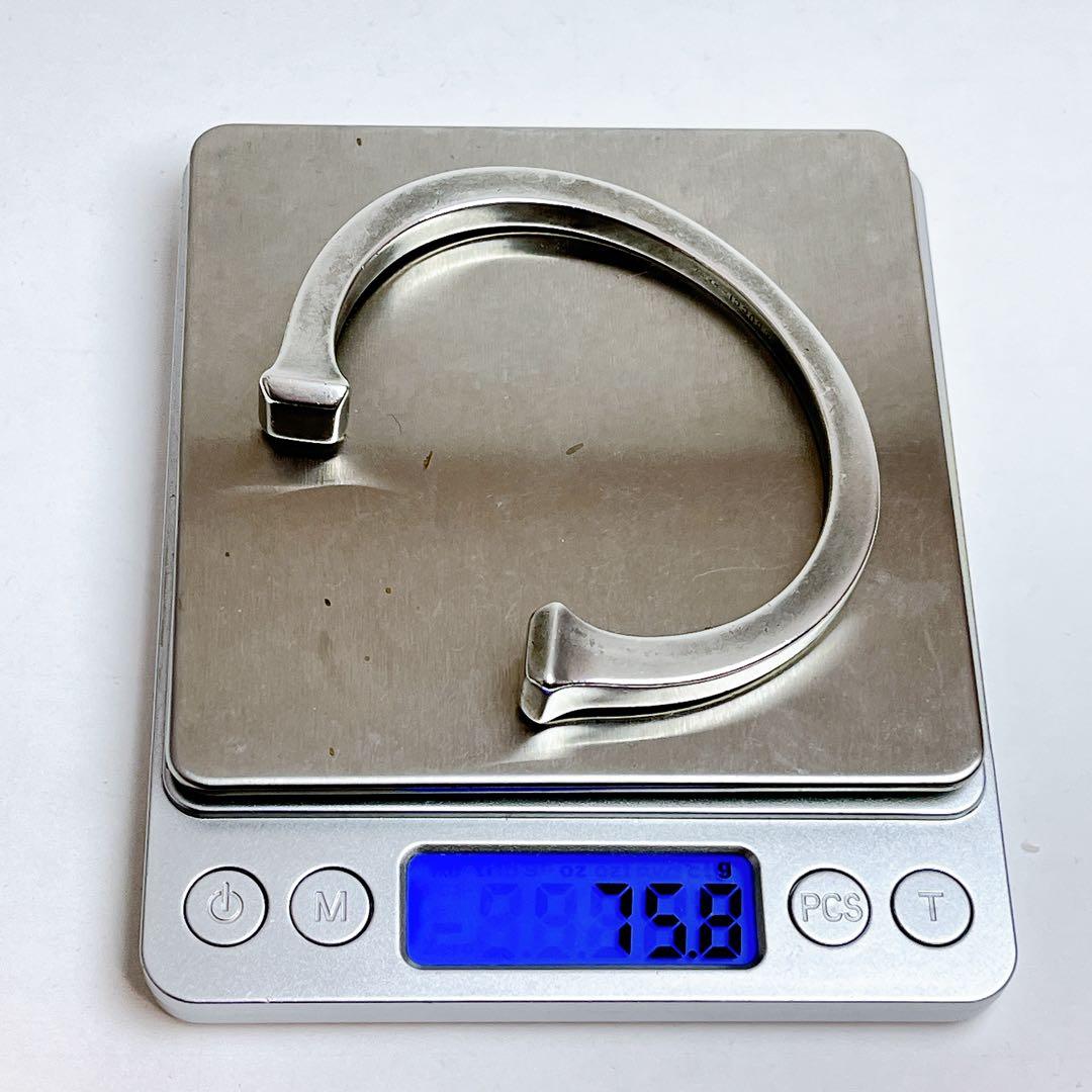 グッチ　釘モチーフ　ネイル　ワイド　バングル　925