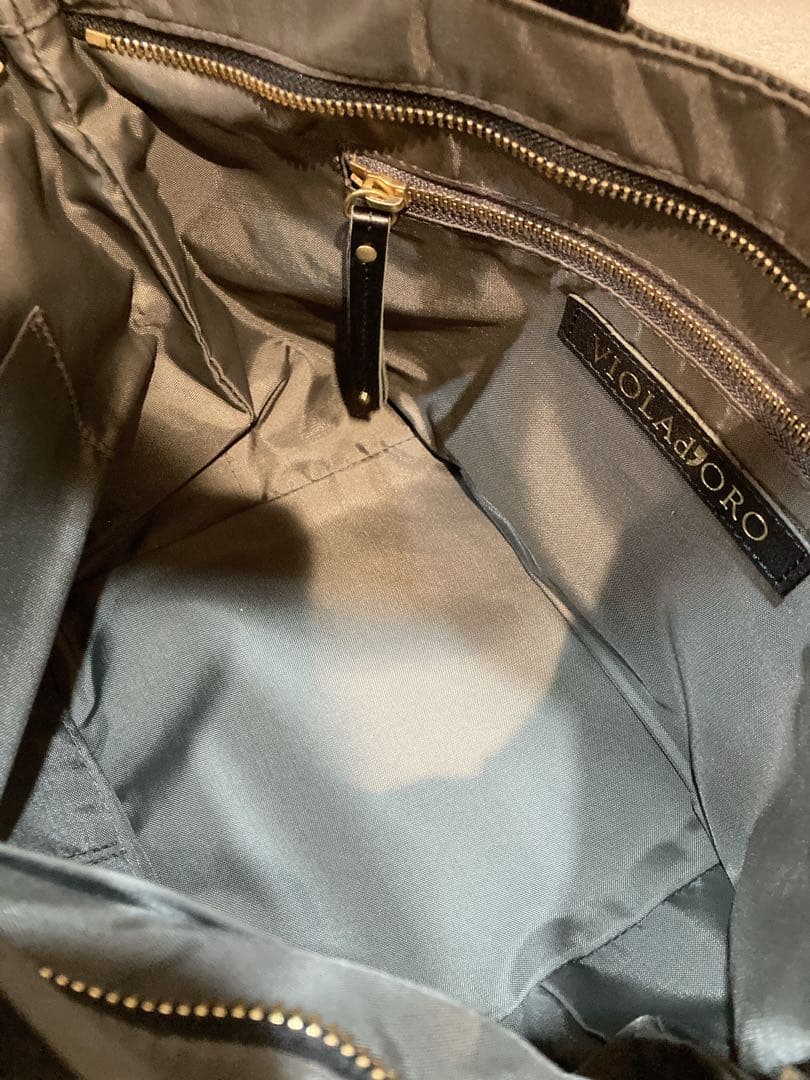 【美品】VIOLAd'ORO V-2037 2way ナイロントート　カモフラ