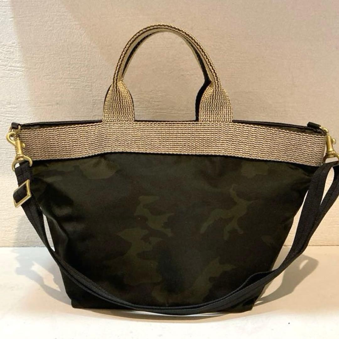 【美品】VIOLAd'ORO V-2037 2way ナイロントート　カモフラ