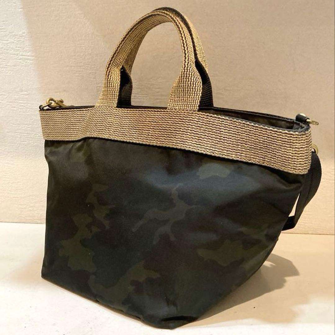 【美品】VIOLAd'ORO V-2037 2way ナイロントート　カモフラ