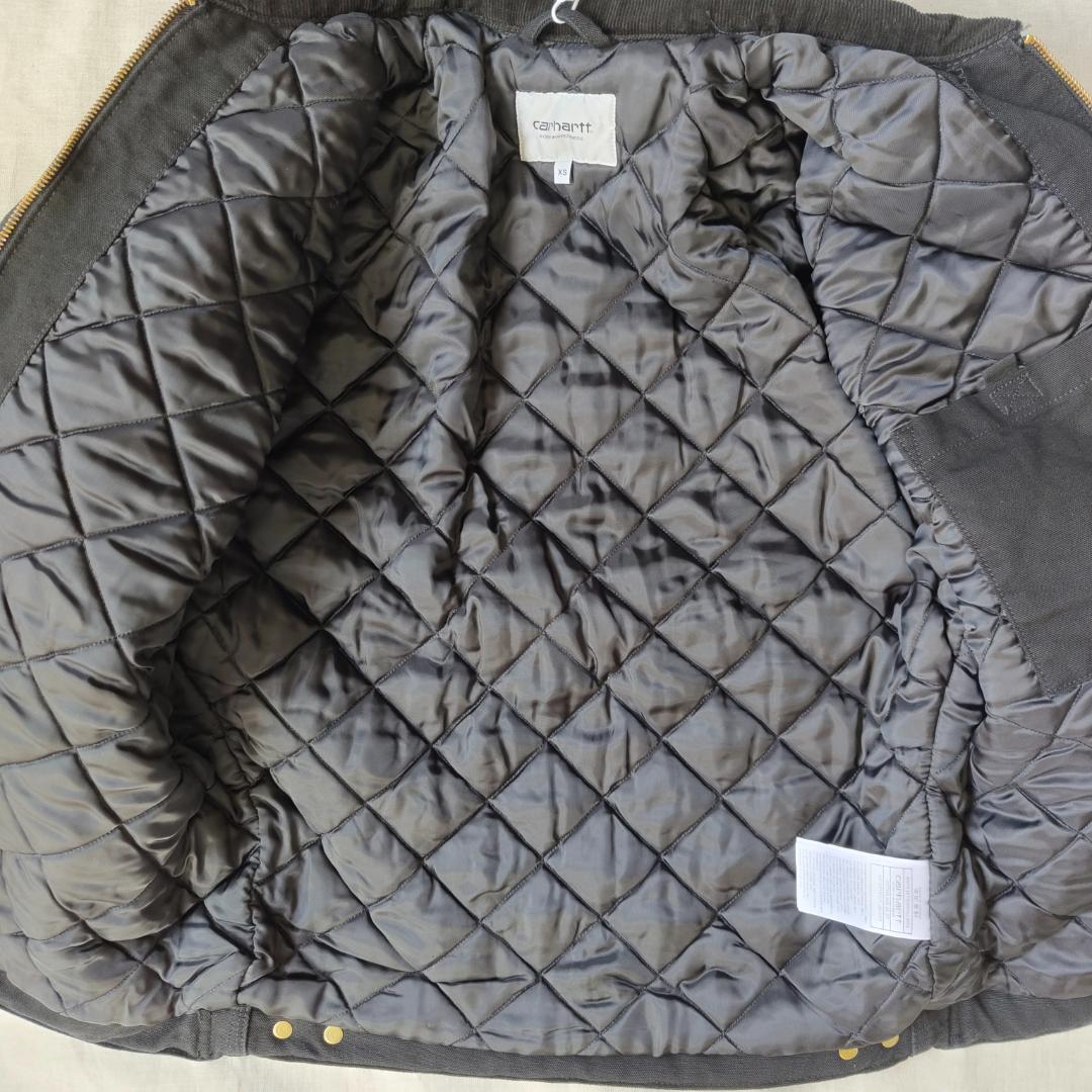 未使用 カーハート OGデトロイトジャケット ブラック エイジドキャンバス XS