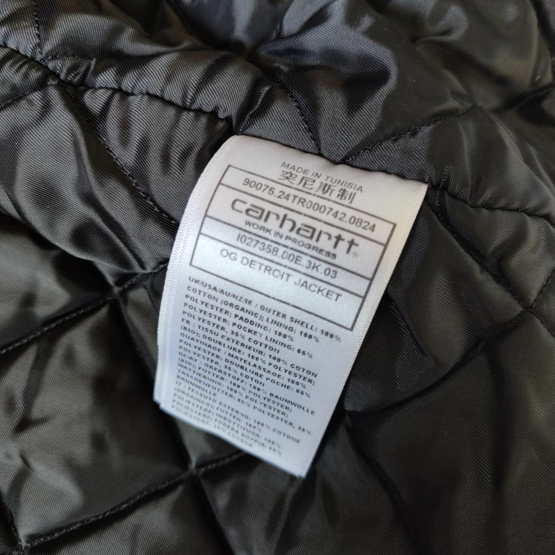 未使用 カーハート OGデトロイトジャケット ブラック エイジドキャンバス XS