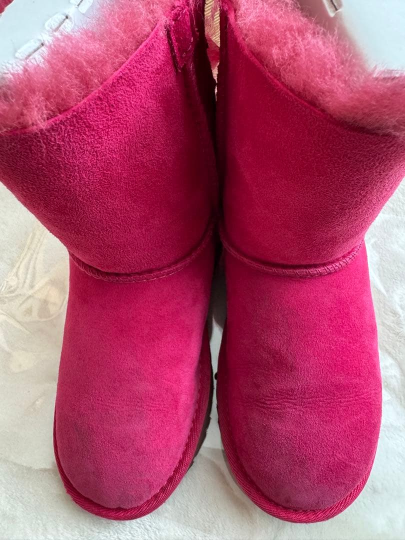 19.5 UGG ムートンブーツ キッズ 子供ブーツ ベイリーボウ リボン