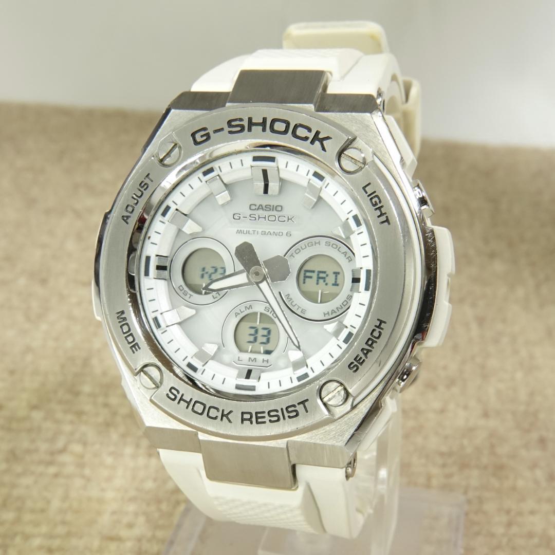 箱付 G-SHOCK G-STEEL GST-W310 電波ソーラー 白×銀