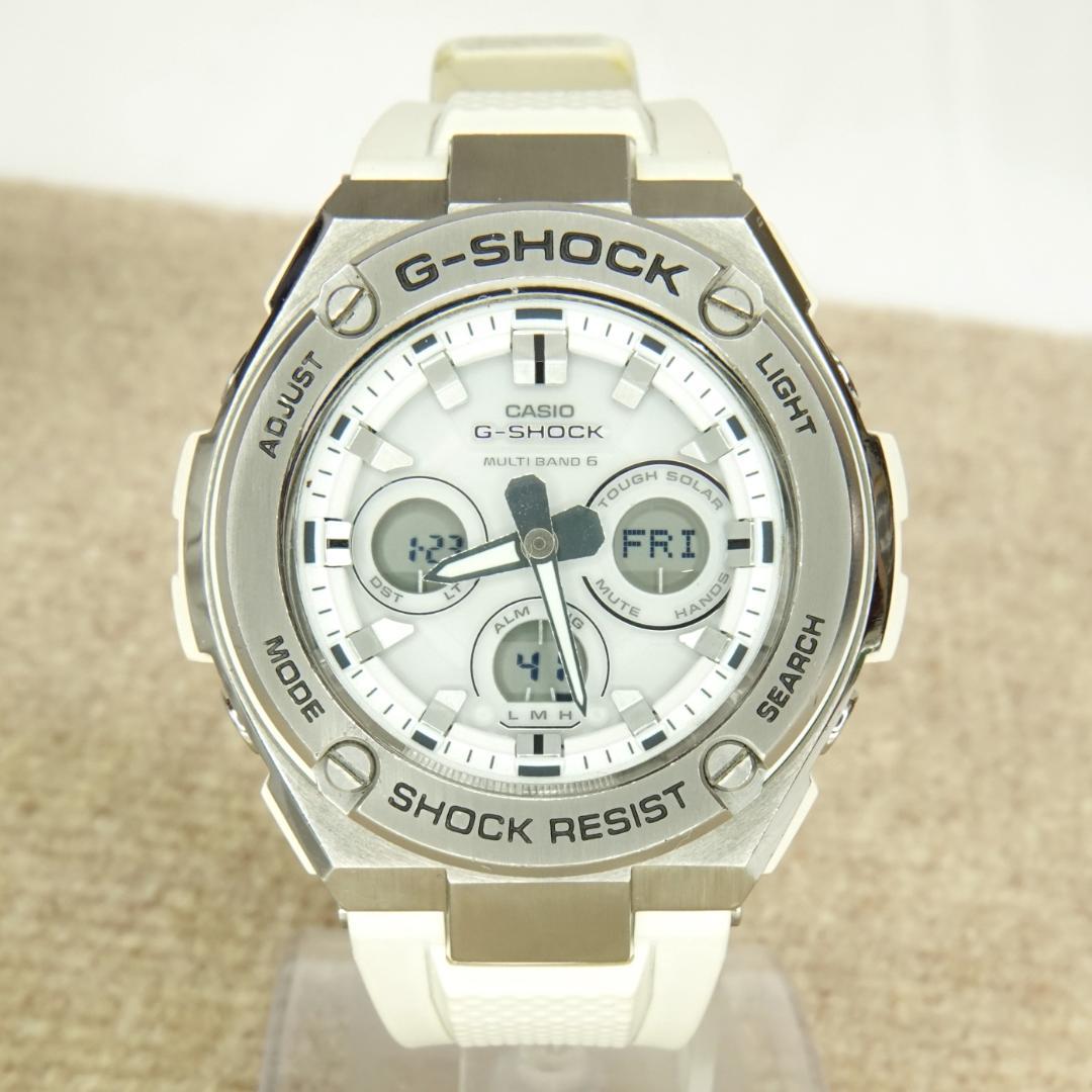箱付 G-SHOCK G-STEEL GST-W310 電波ソーラー 白×銀