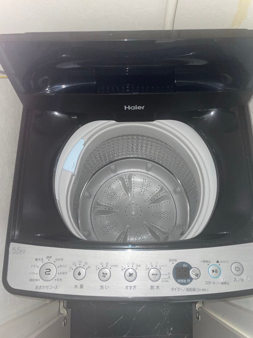 【都内 引取限定】Haier 全自動洗濯機 ステンレスブラック