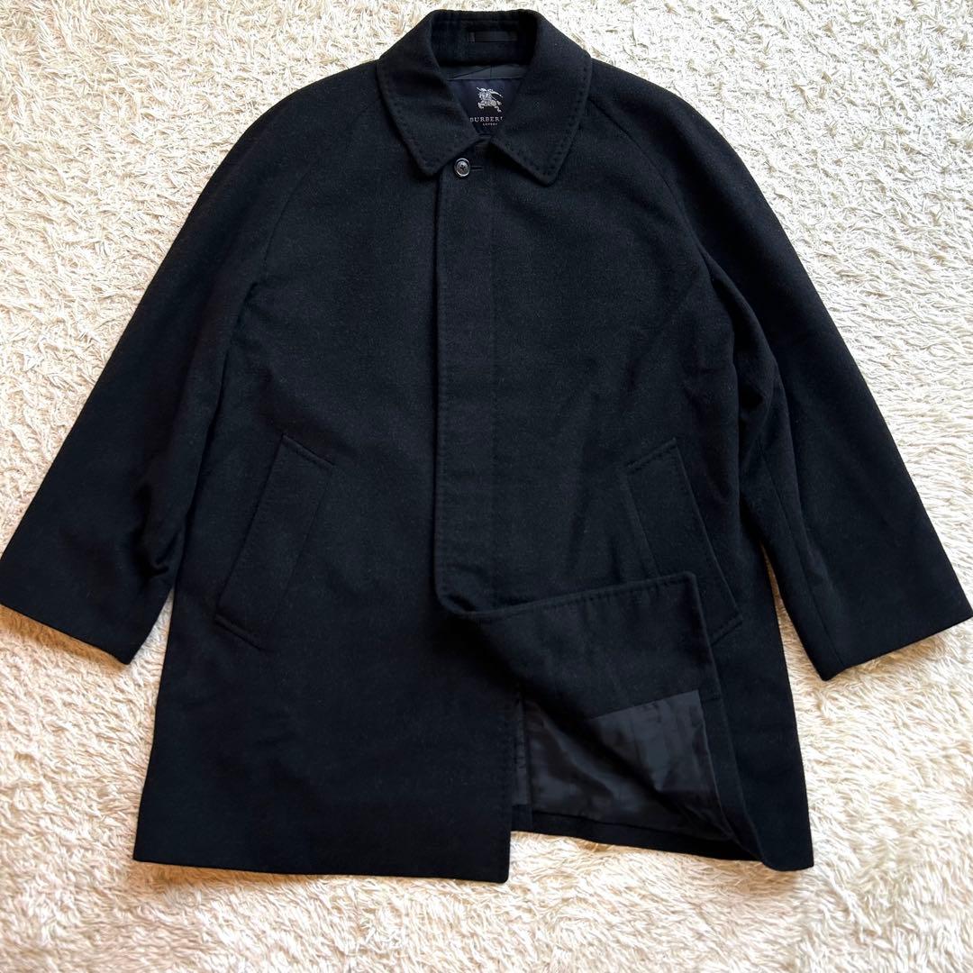 極美品✨️BURBERRY カシミヤ100% 比翼 ステンカラーコート ショート