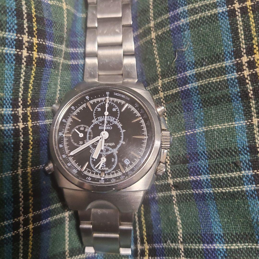 SEIKO SUS 7T32 稼動 クロノグラフ& アラーム