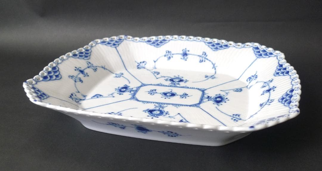 美品★ロイヤルコペンハーゲン フルレース ケーキディッシュ スクエアプレート