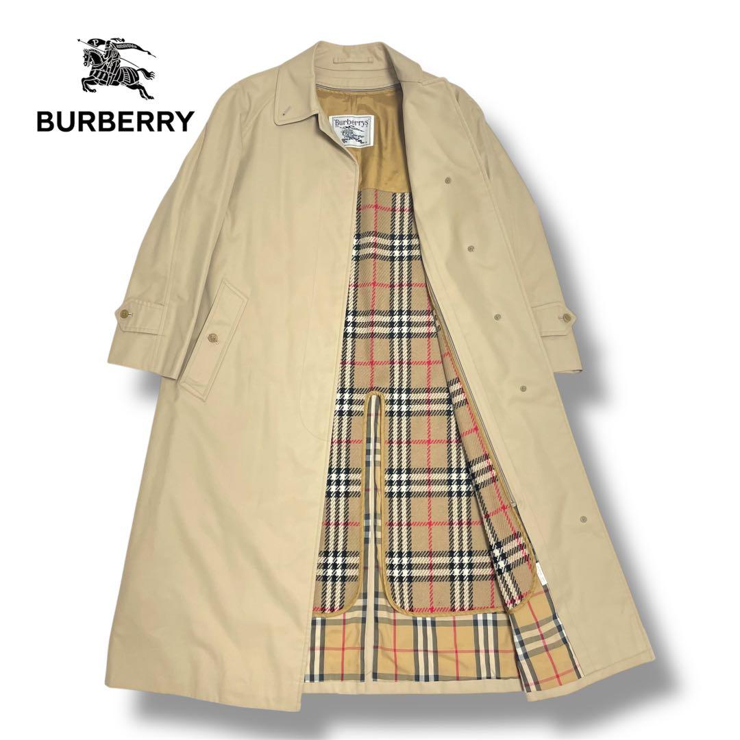 Burberrys 白タグ 90s バーバリー ステンカラーコート ライナー付き