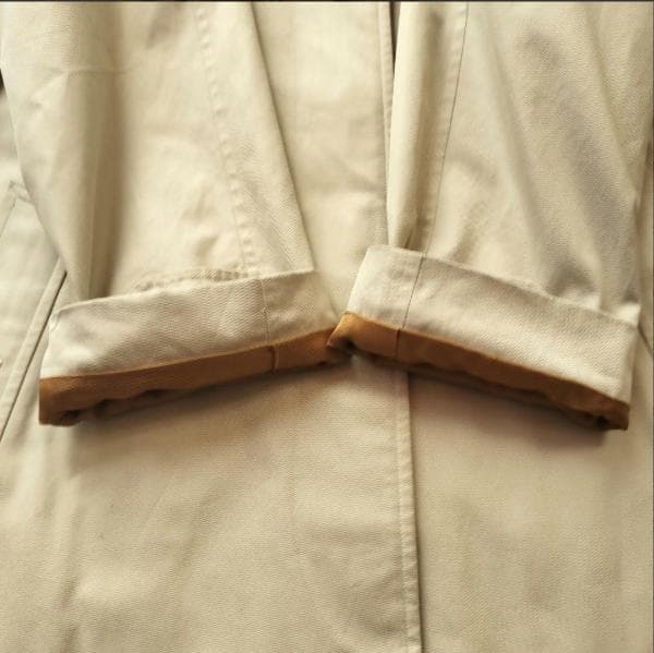 美品【バーバリー】Lサイズ　ステンカラーコート　ノバチェック　ベージュ