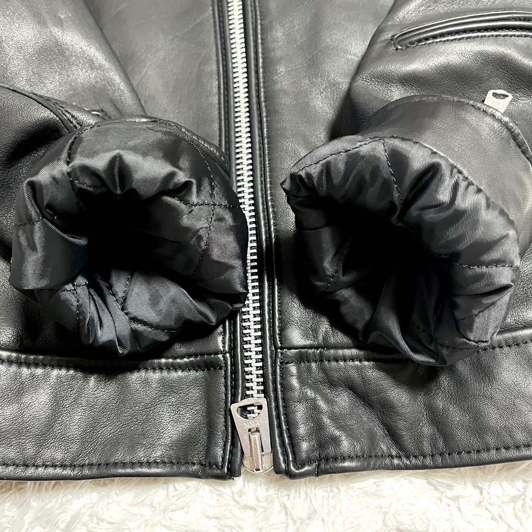 ✨入手困難✨ナノユニバース レザージャケット ライダース 羊革 サーモライト