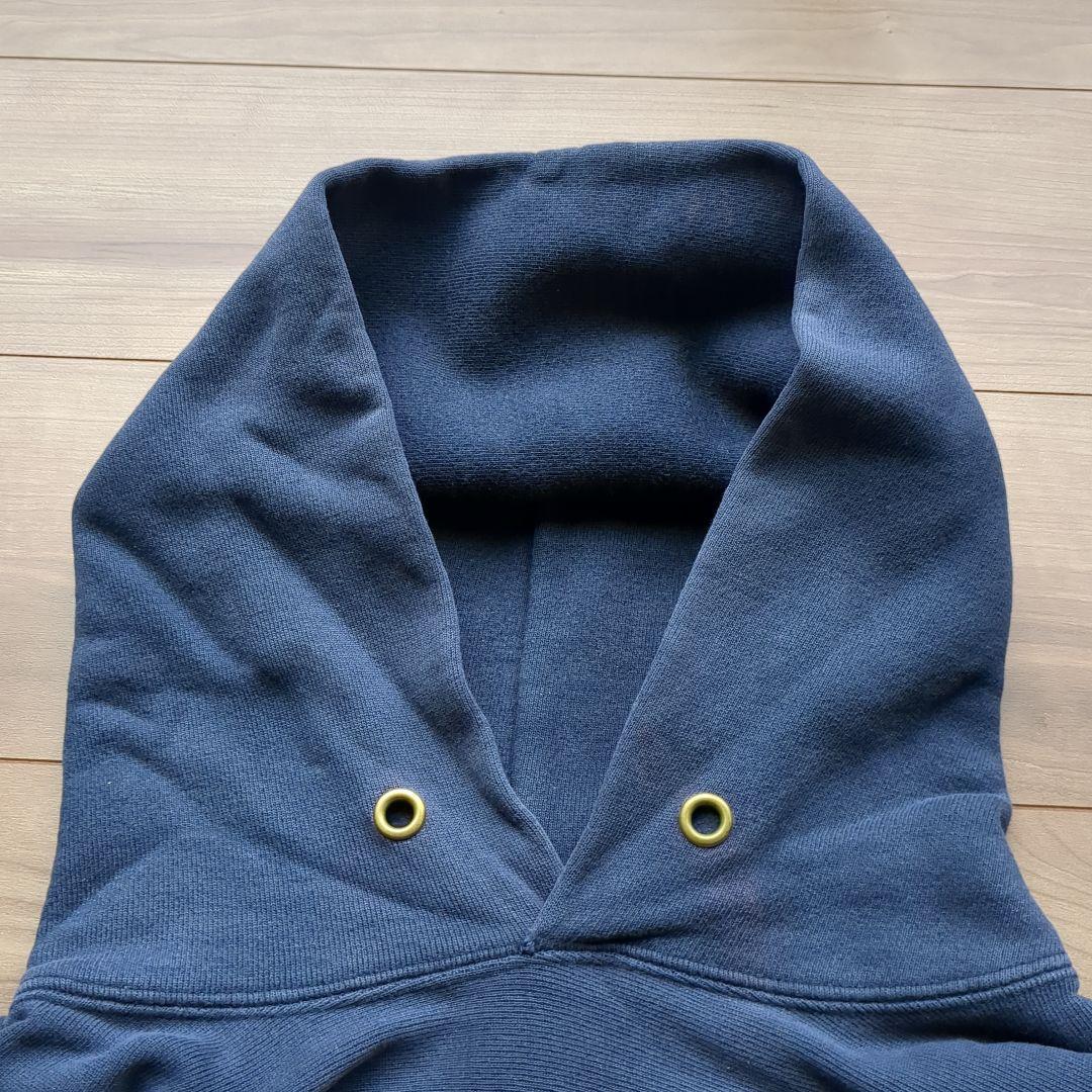 90s USA製 リバースウィーブパーカー ノートルダム ネイビー 刺繍タグXL