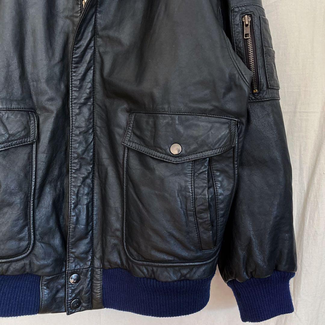 専用　80s A-2タイプ 牛本革レザーフライトジャケット　ビンテージ　レア
