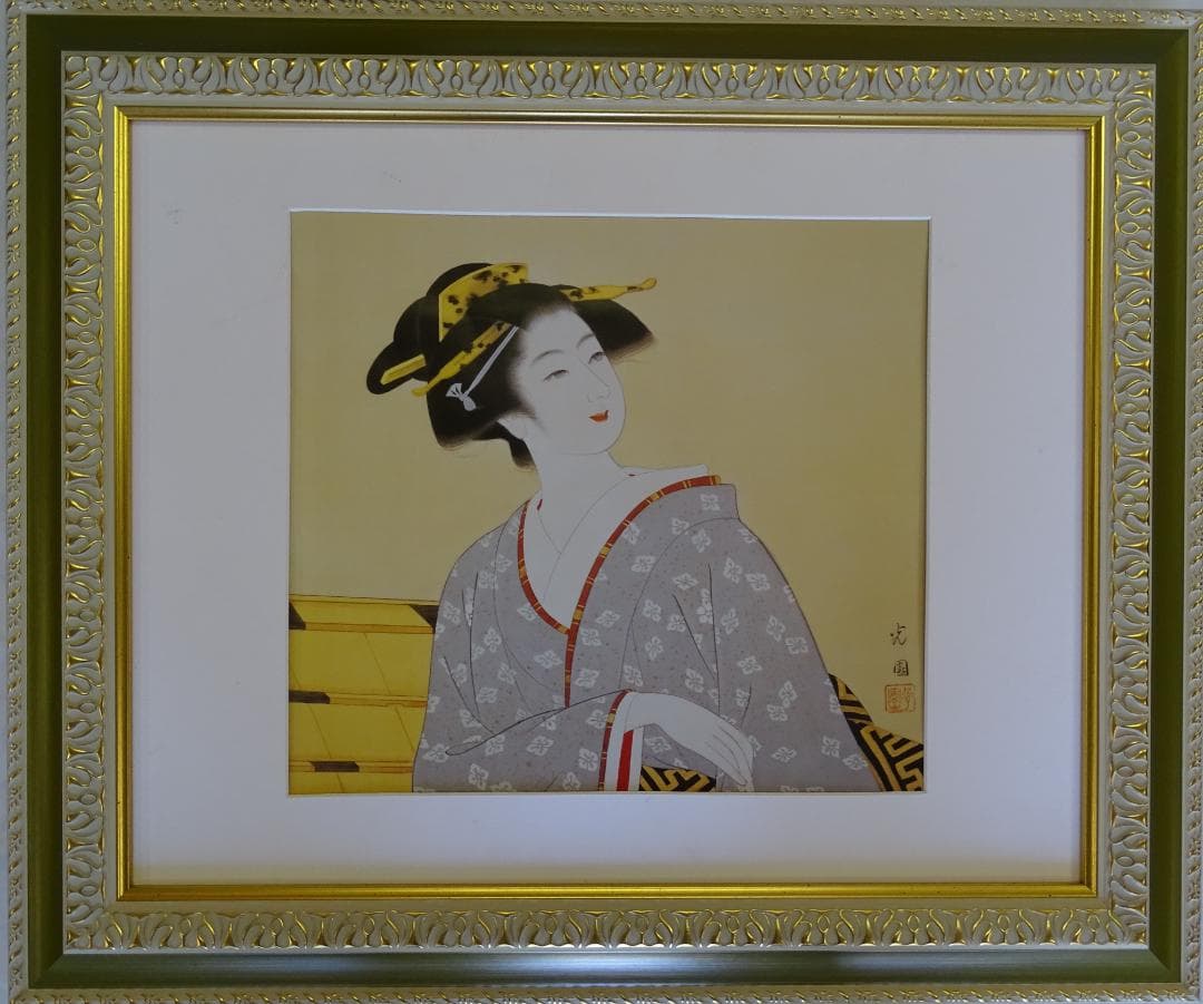 ・絵画：　・作者名：　・佐藤　光園　・画題：　・美人画