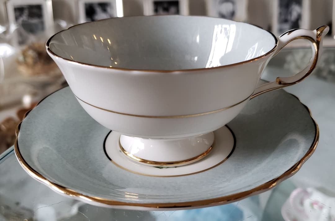 パラゴン ブルー 紫陽花 ピンク カップ アンティーク