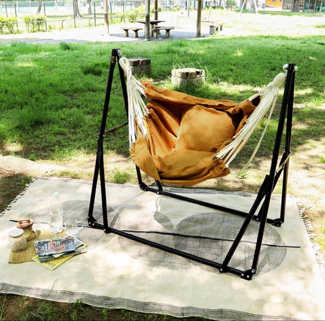 【グレージュ】23,100円 座り心地高評価 人気 自立式3wayハンモック