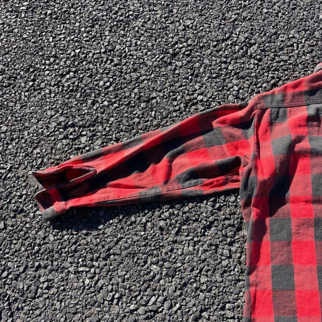 70s〜80s FIVE BROTHER ヘビネル 赤黒ブロックチェック 16