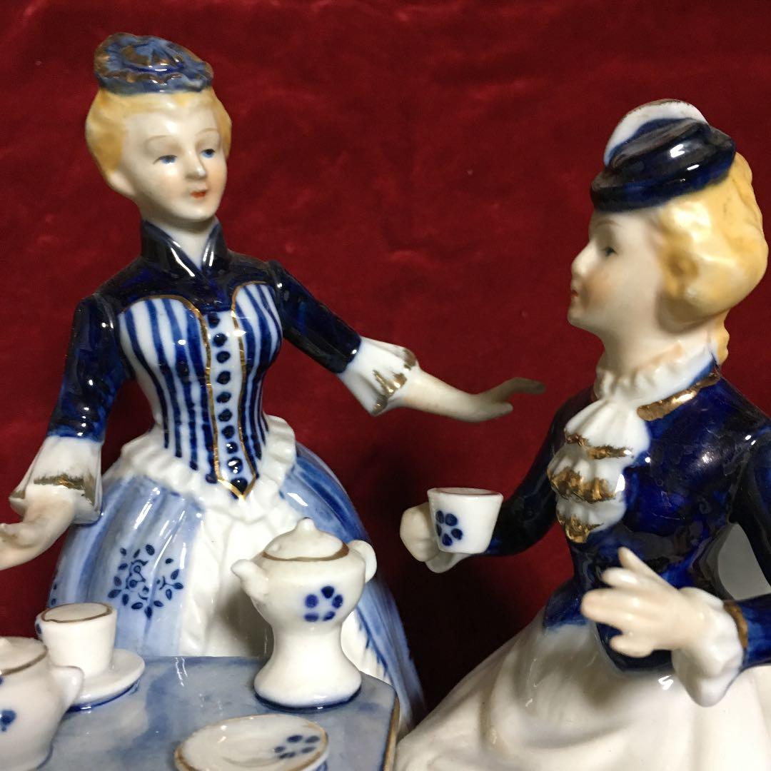 アンティーク風  陶器置物