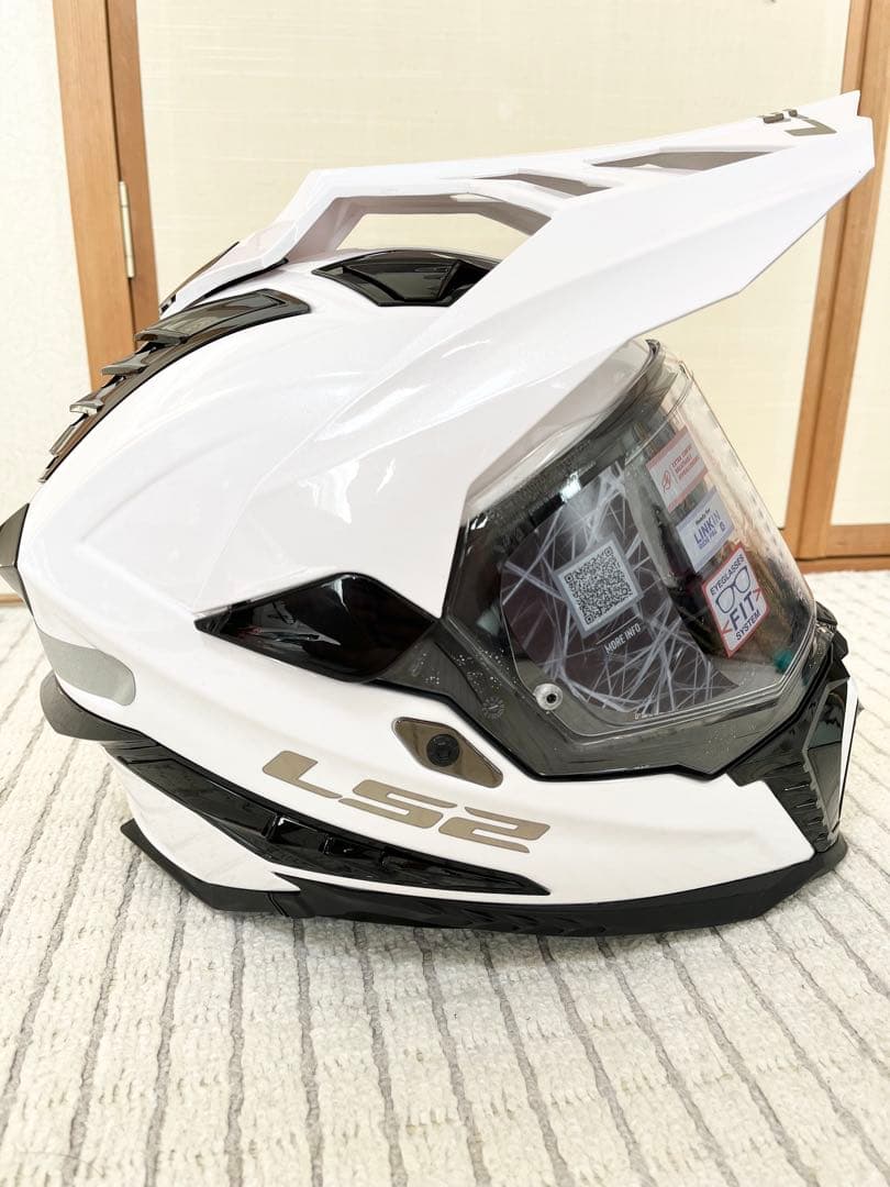LS2 エクスプローラF ホワイト アドベンチャー　オフロード　ヘルメット S
