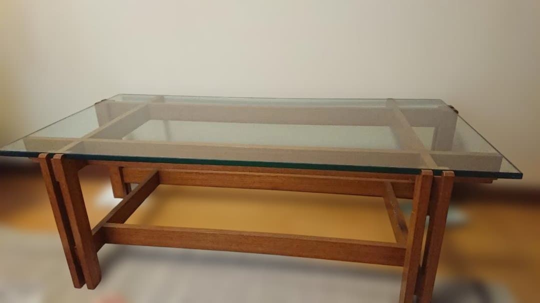 応接室・高級リビング用　ガラス　センターテーブル　（サイドテーブルは別売）