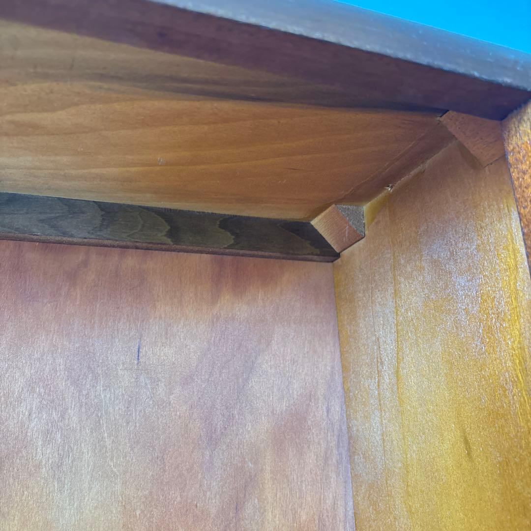 古い本棚　木箱　2段　古道具　アンティーク　収納棚　仕切り棚