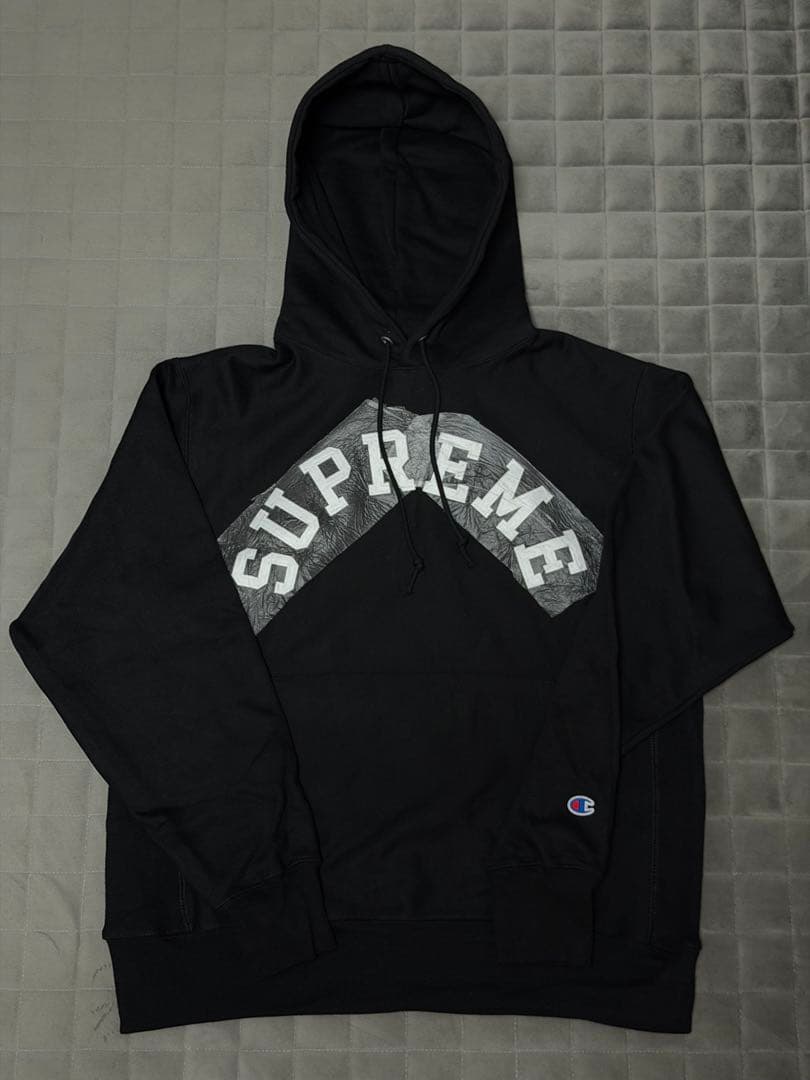 正規品/Supreme Champion コラボ パーカーMブラック