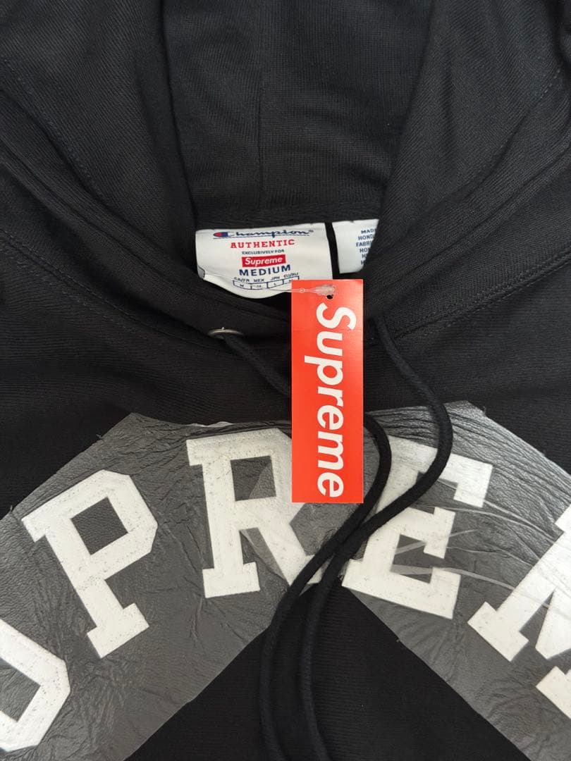 正規品/Supreme Champion コラボ パーカーMブラック