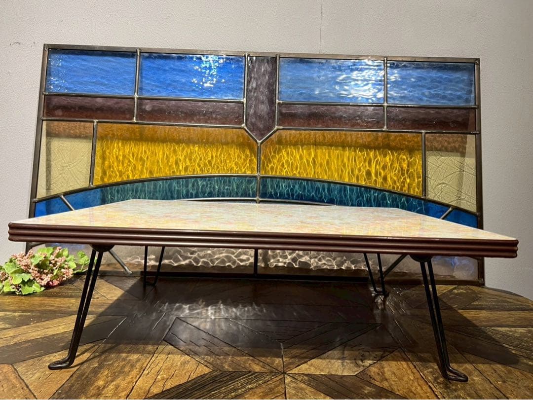 折りたたみテーブル 昭和レトロ 当時物 花柄 センターテーブル インテリア