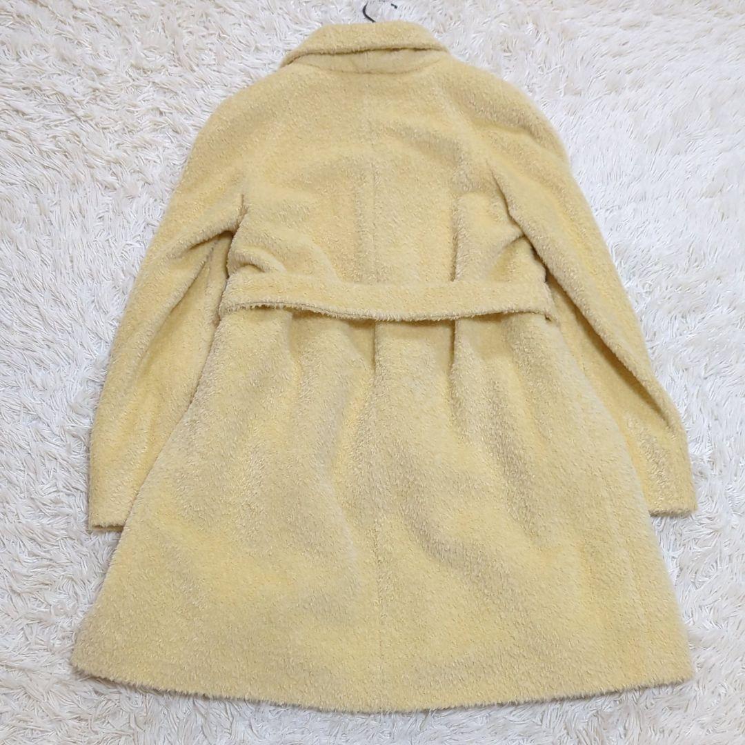 そ*ぴ様 未使用級 マックスマーラ 希少色クリーム アルパカ シャギー ベルテッ