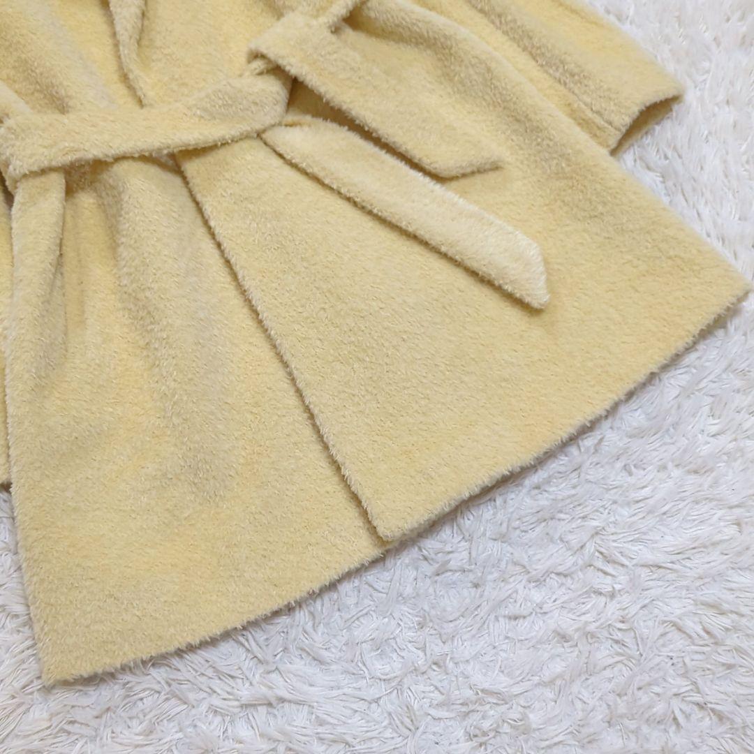 そ*ぴ様 未使用級 マックスマーラ 希少色クリーム アルパカ シャギー ベルテッ