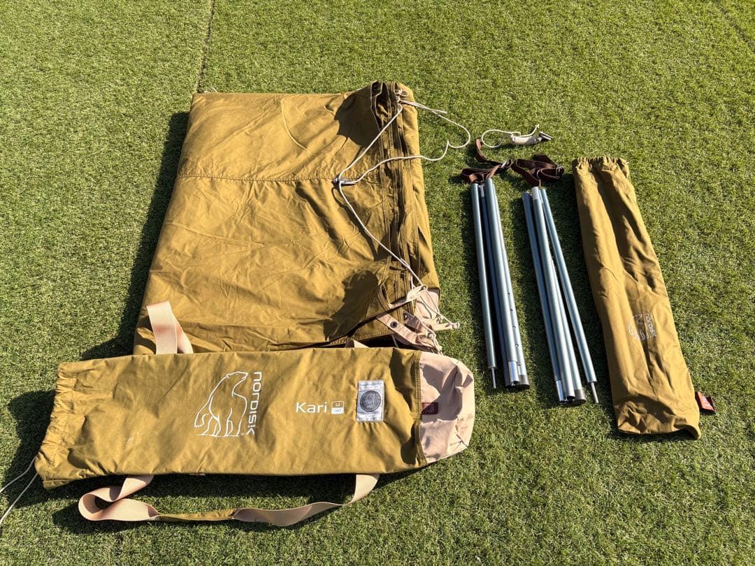 「値下げ対応可」ノルディスク　カーリ12 タープ　カーキ