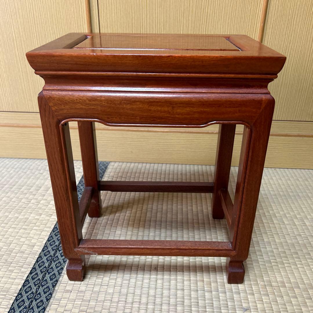 【値下げ】2セット　アンティーク　花台テーブル　花梨　シノワズリ 韓流