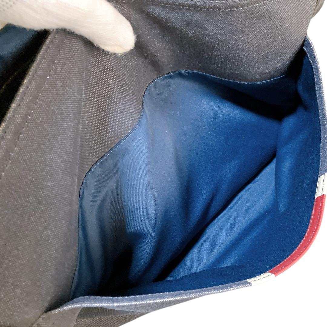 コーチ 大容量 A4収納可 斜め掛け可 デニム メッセンジャーバッグ ネイビー