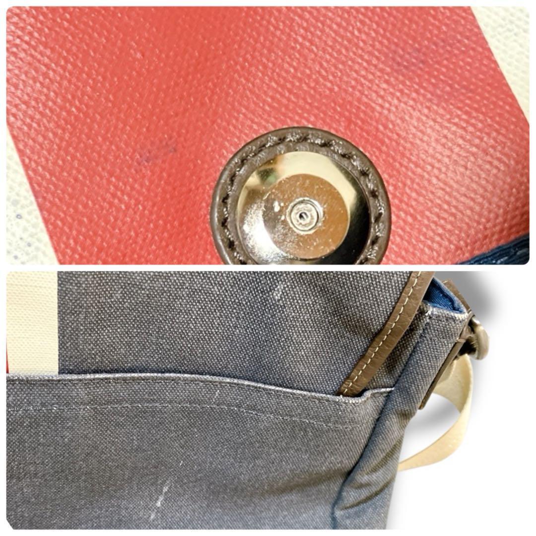 コーチ 大容量 A4収納可 斜め掛け可 デニム メッセンジャーバッグ ネイビー