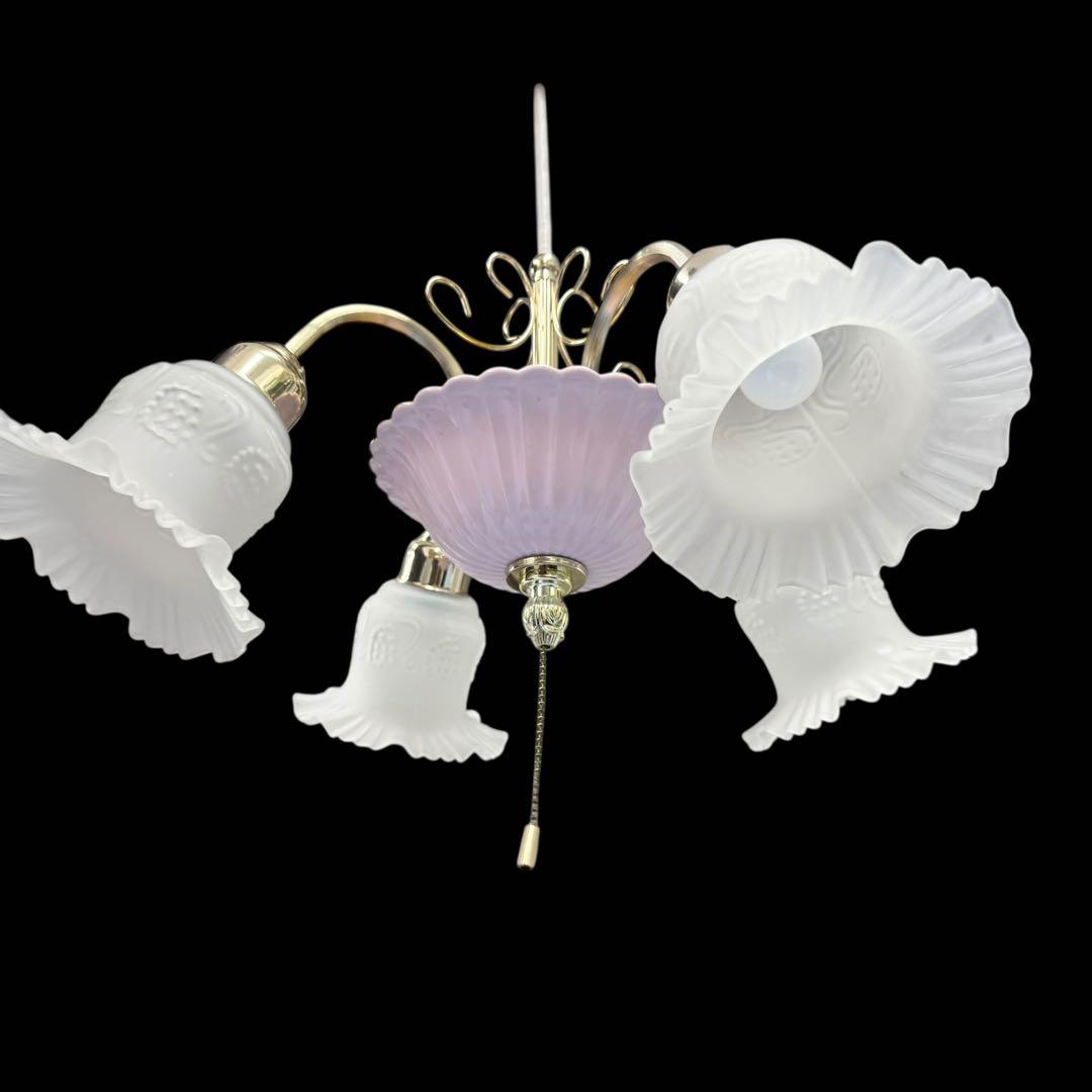 【レア】Nationalナショナル 4灯シャンデリア天井照明 松下電工 レトロ