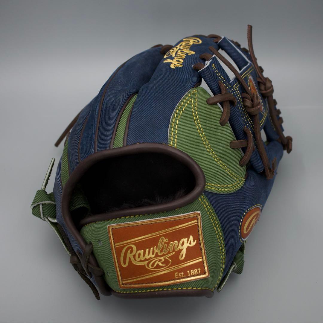 ち*ぼ様 『未使用品』表面をデニム風に加工したRawlings 限定軟式グラブ
