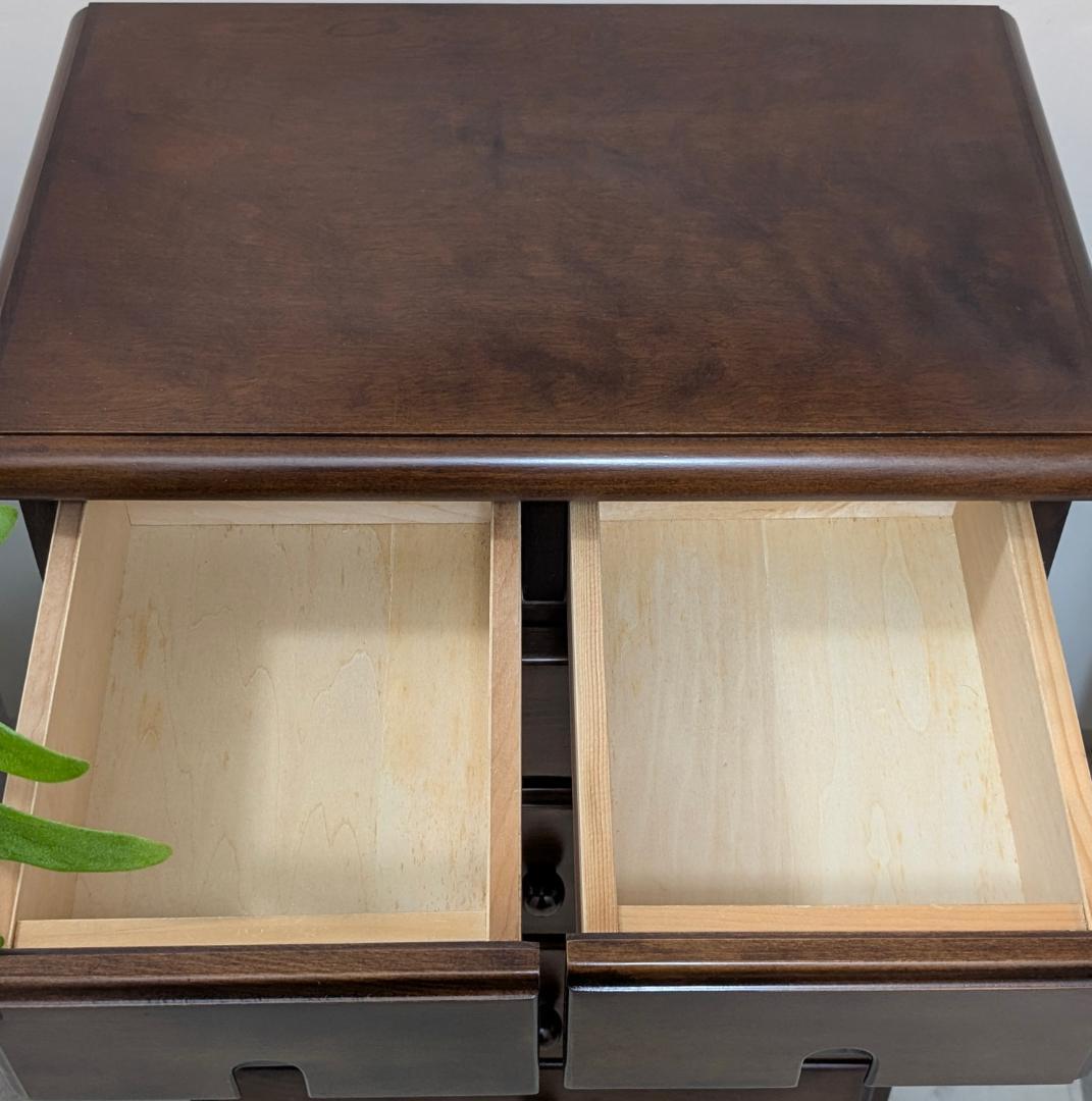 ウッド チェスト 木製 引き出し 5段 無垢材 国産 ビンテージ ブラウン