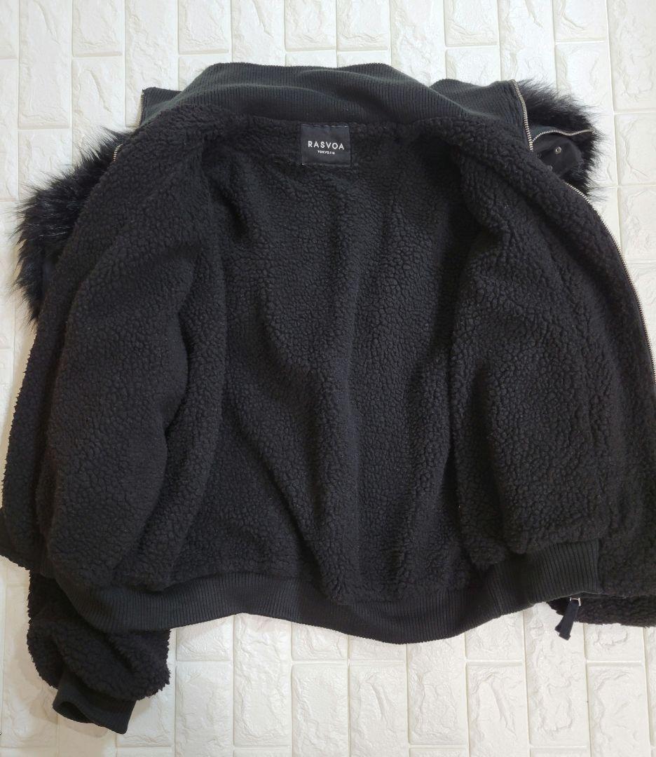 RASVOA ファイヤーマンボアフライトジャケット N-2B黒 y2k サイズＦ