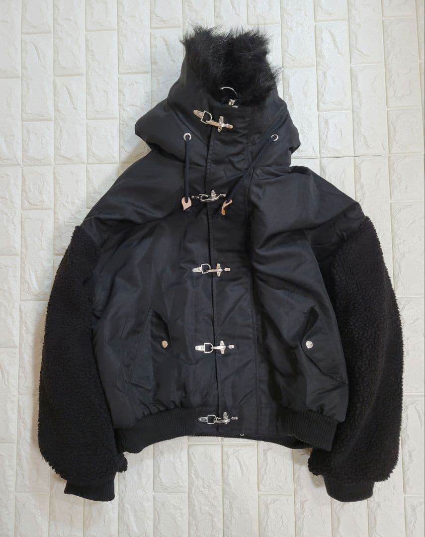 RASVOA ファイヤーマンボアフライトジャケット N-2B黒 y2k サイズＦ