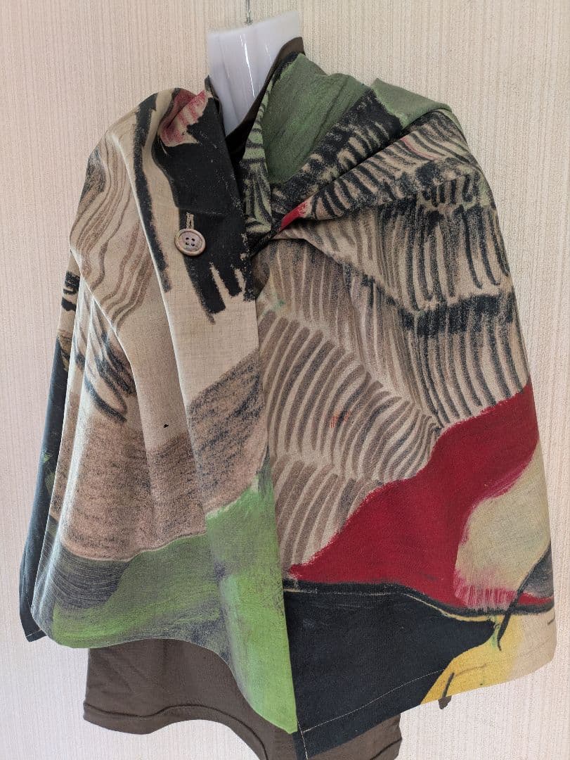 ないとじゃあ様 Y's 斬新なプリント柄ポンチョor ラップスカート　２ＷＡＹ