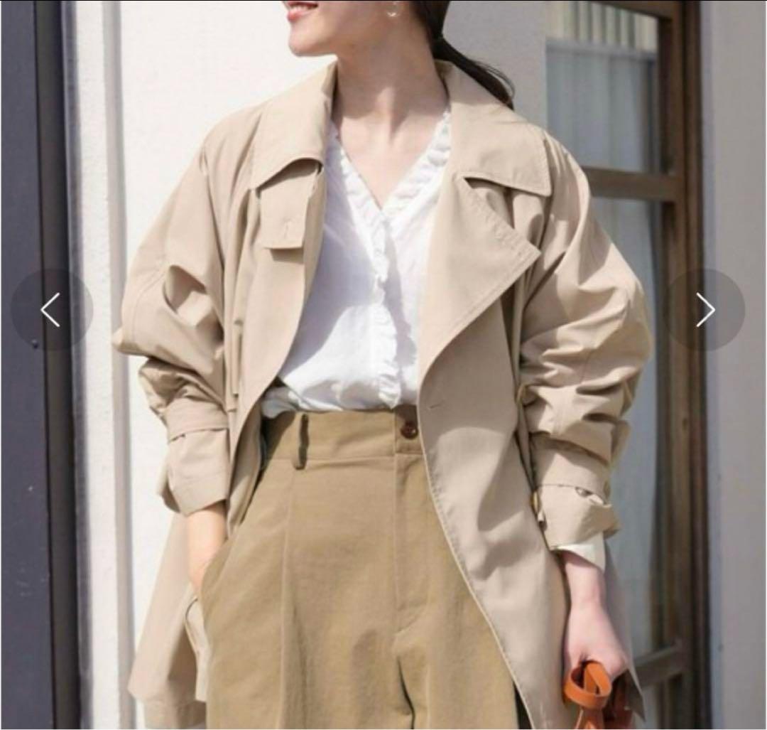 IENA PE/ポプリンオーバーショートコート