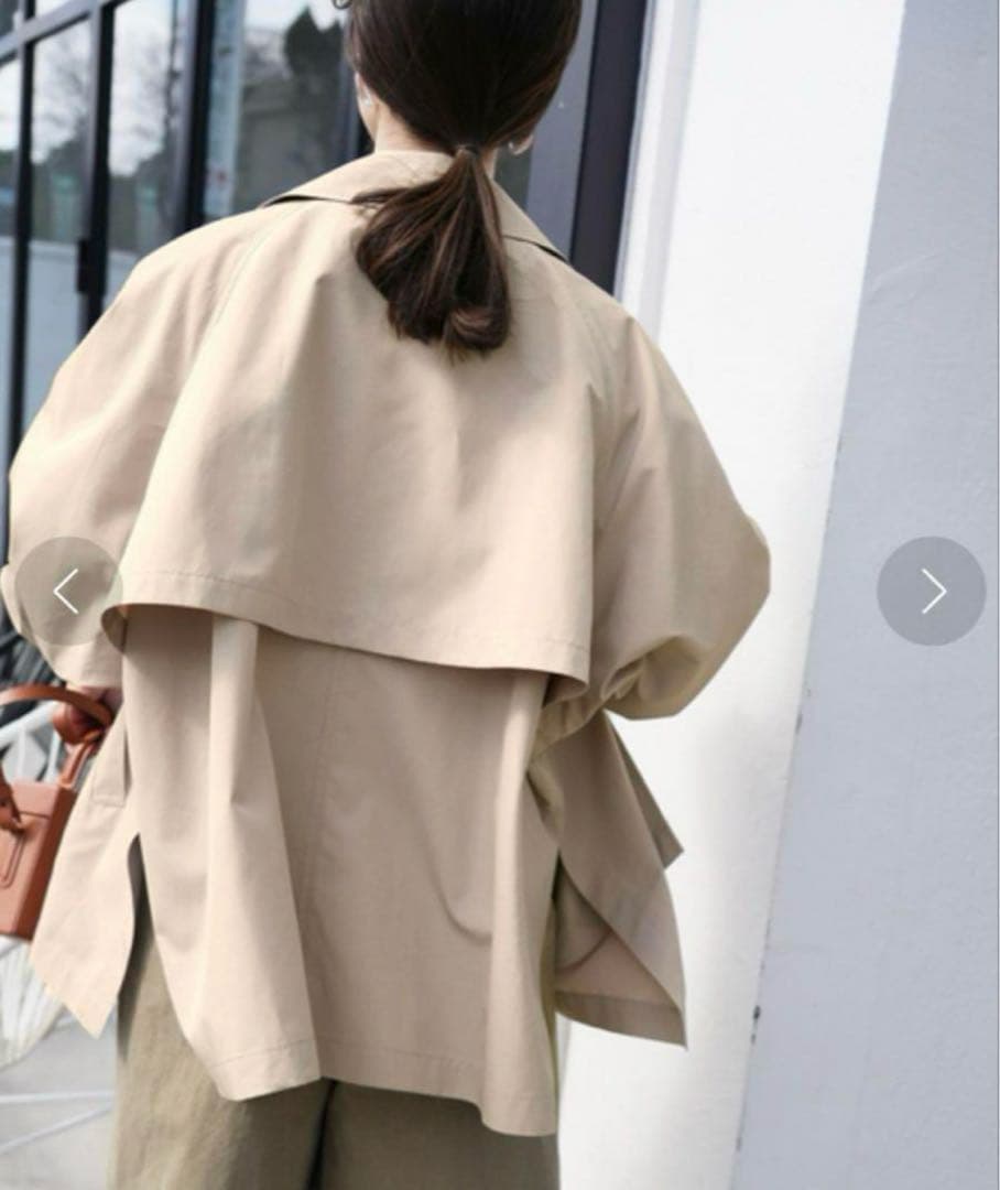 IENA PE/ポプリンオーバーショートコート