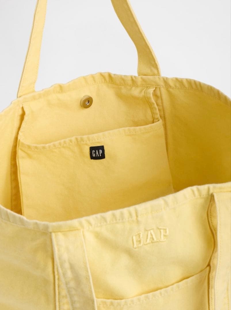 GAP ロゴ　トートバッグ　イエロー