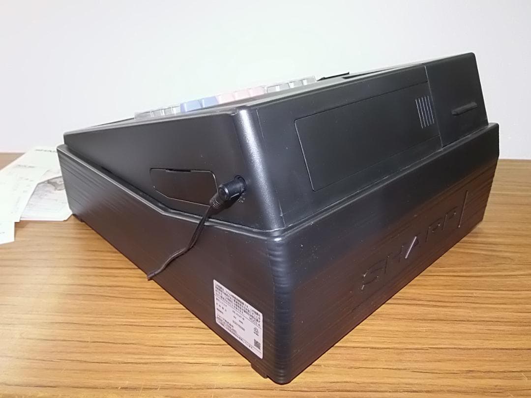 美品人気の黒114設定無料横型領収証シャープインボイスレジスターXE-A147