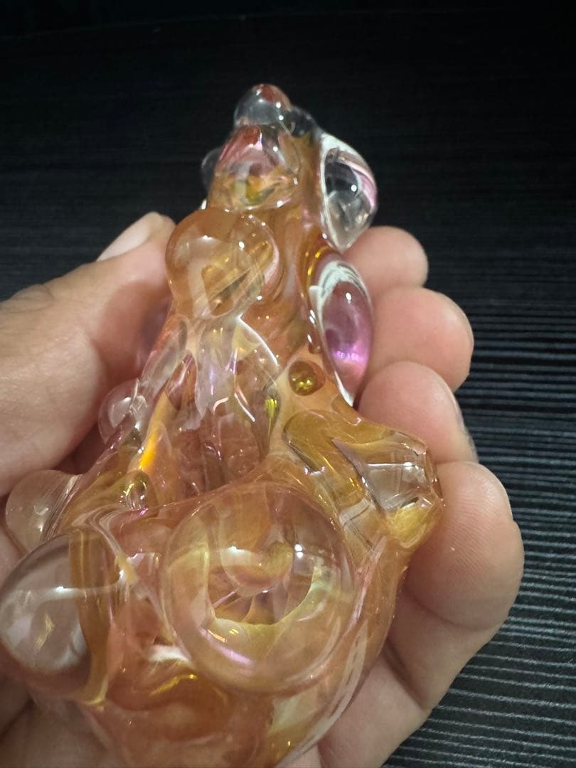 グラス・カップ・酒器 XXL gold lumpy pipe